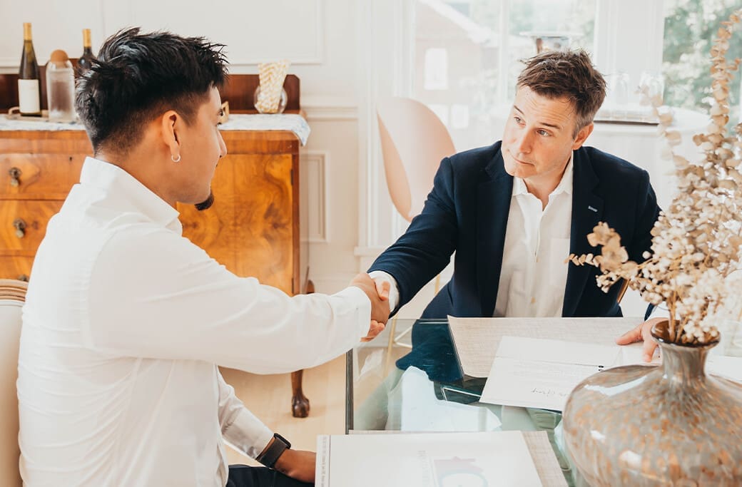 Winston-Salem seller reviewing a home purchase offer with a listing agent
