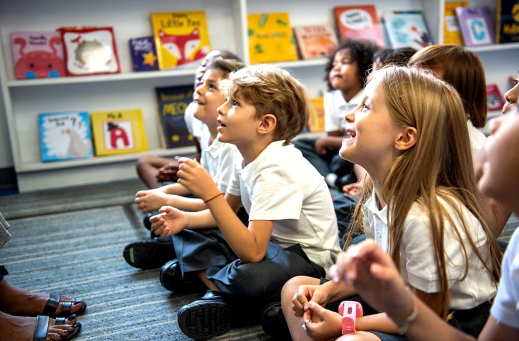 Children at Piedmont Opera storytime engage with a presenter.