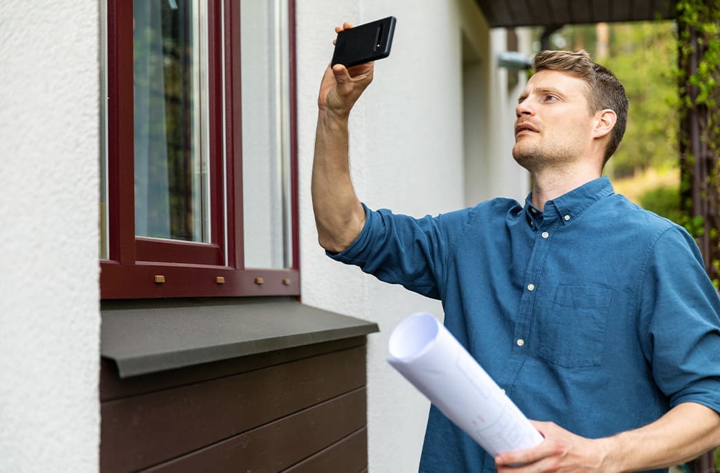 Home appraiser evaluating a property before a Winston-Salem home sale