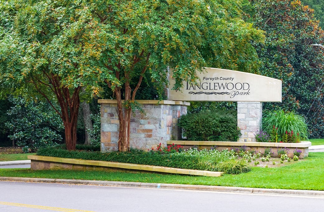 Tanglewood Park near Winston-Salem offering walking trails, golf, and outdoor recreation